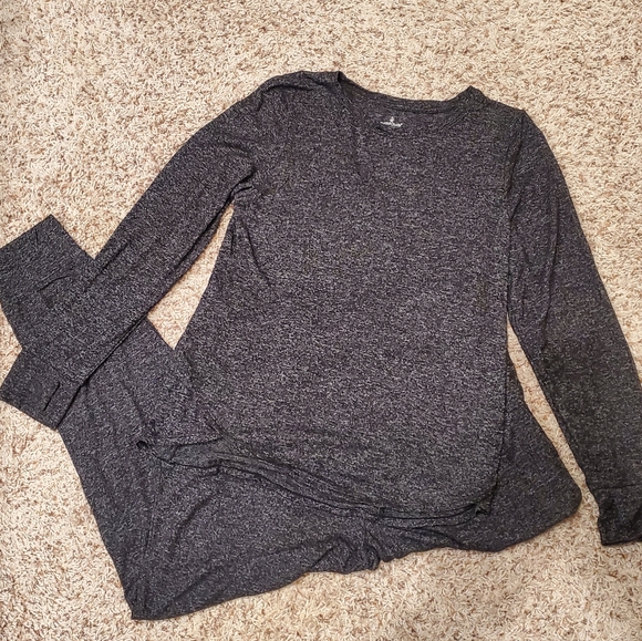 Cuddl Duds Women's Soft Knit Matching Jogger Set Dark Charcoal Gray - Picture 1 of 8